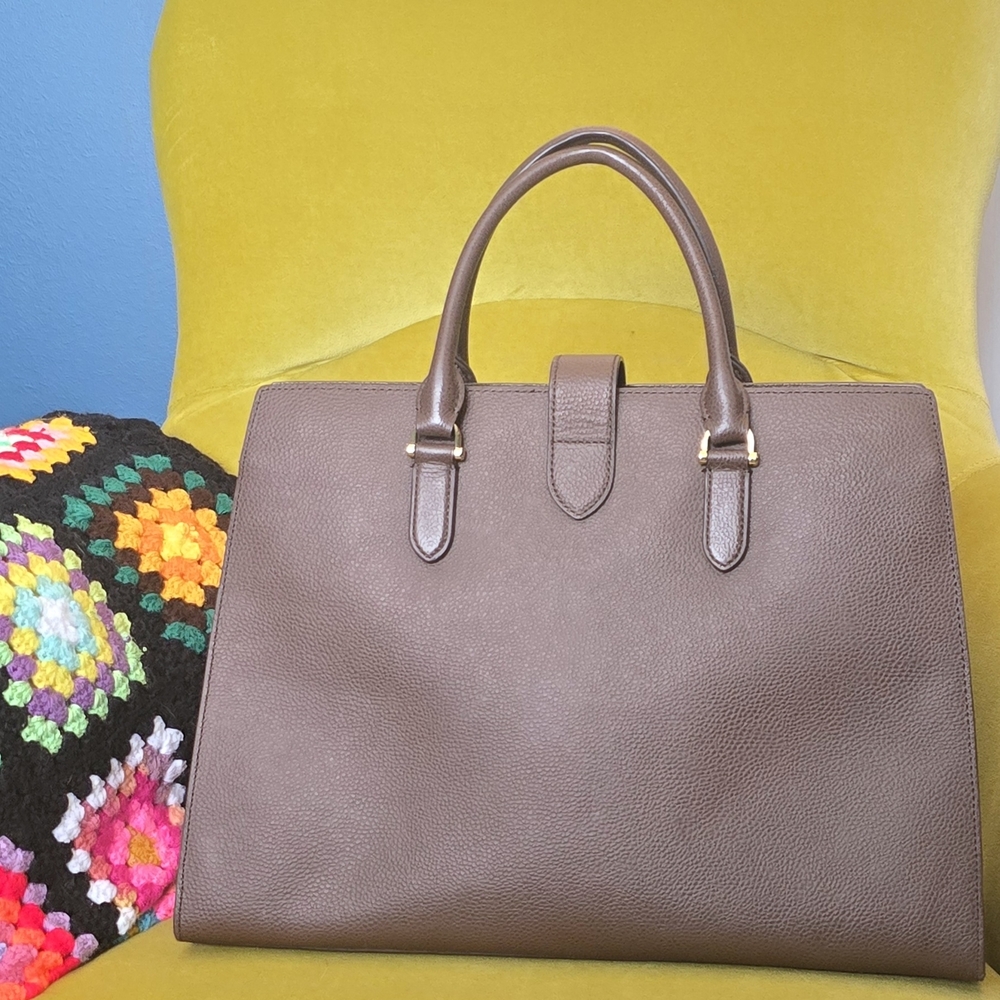 Ralph Lauren Chocolate Brown Work Tote - Picture 2 of 7